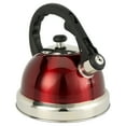 Mr. Coffee Claredale 1.7 Qt Whistling Stainless Steel Tea Kettle in Red