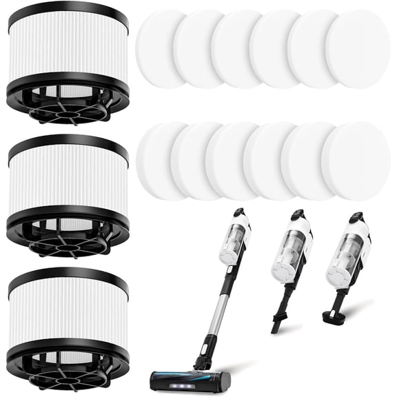 LVAC-200 Filter Replacement for LEVOIT LVAC-200 / LVAC-300 / LVAC-200 MAX Cordless Stick Vacuum Cleaner, 3 Post-Motor 6 Pre-Motor Filters, Replace Part # LSV-V201-WUS # LSV-V202F-WUS