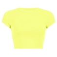 thumbnail image 3 of Hiiyo Crop Top Femme Manches Courtes Col Rond T-Shirt Ajusté Été, Tailles TG, 3 of 3