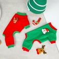 thumbnail image 5 of Christmas Pets Cute Soft Coats Winter Warm Jumpsuit 4 Leg Dog Clothes  with Cute Elk Santa Claus Long Sleeve Solid Color  Coats Jumpers Outfits, 5 of 7
