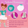 thumbnail image 3 of Glitter Girls GG50101Z Sparkling with Style Glittery Top and Skirt Regular Outfit 14 Doll Top & Skirt, Green White, 3 of 5
