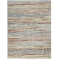 thumbnail image 3 of Nourison Elation Abstract Striped Ivory Multicolor 4' x 6' Area Rug, (4' x 6'), 3 of 9