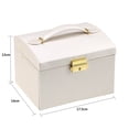 thumbnail image 4 of Three Layer Jewelry Storage Organizer Box PU Earring Necklace Display Case Cabinet, Jewelry Storage Case, Jewelry Organizer, 4 of 9