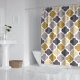 thumbnail image 3 of Extra Long Boho Shower Curtain 72x84 Inches - Vintage Floral & Tropical Leaves Pattern, Waterproof Bohemian Bathroom Decor with 12 Hooks, Tribal Rustic Style, 3 of 5