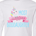 thumbnail image 4 of Inktastic Most Magical Goddaughter- cute unicorn Long Sleeve Youth T-Shirt, 4 of 5