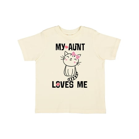 

Inktastic My Aunt Loves Me Kitty Gift Toddler Toddler Girl T-Shirt
