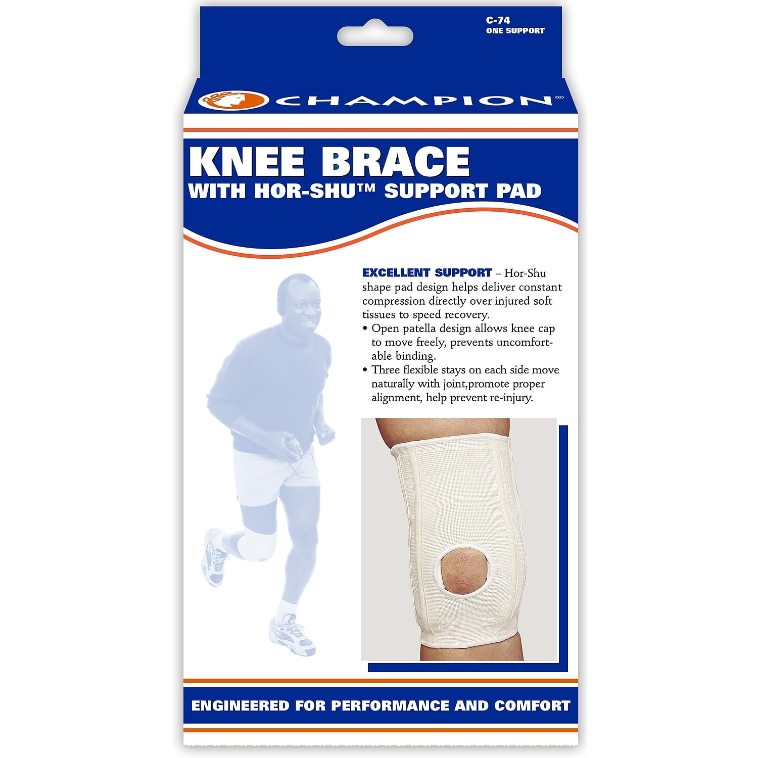 Champion Knee Brace with Hor-Shu Support Pad M (0074-M)