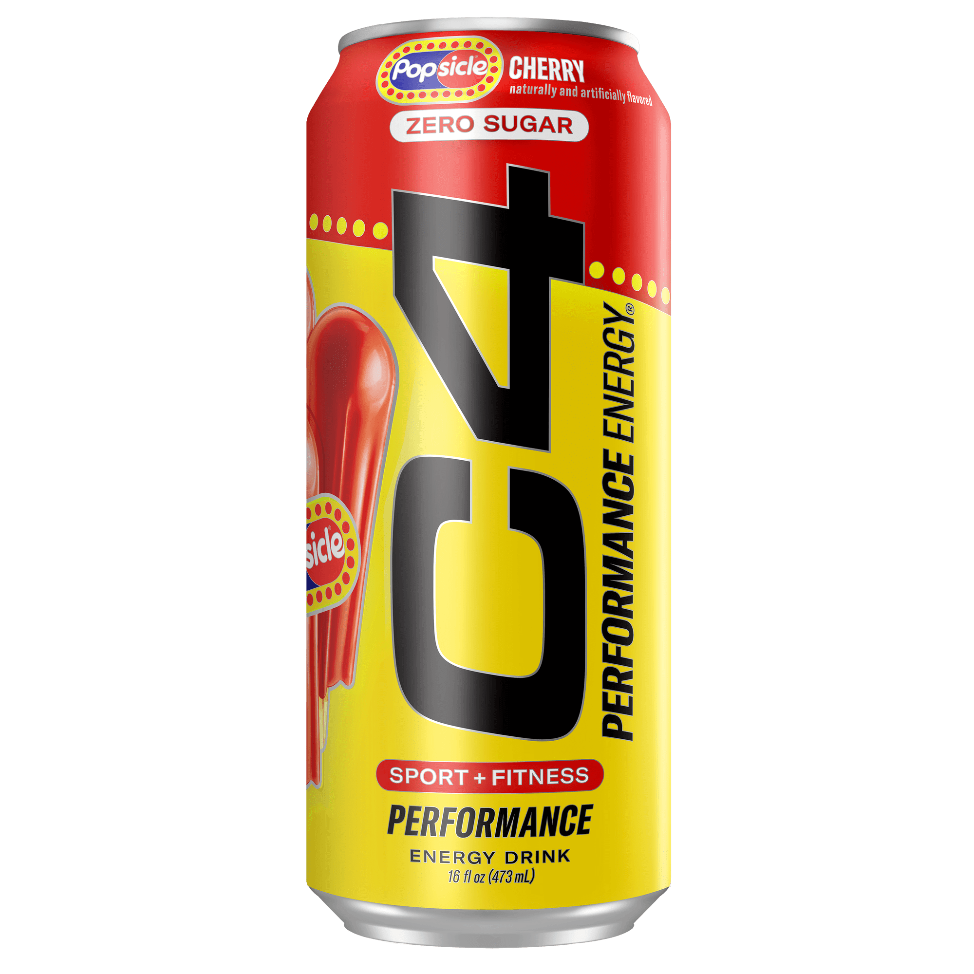 C4 Performance Energy Drink, Popsicle Cherry, 16 fl oz Single Can