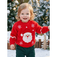 thumbnail image 5 of RUINIXCW Toddler Baby Baby Girl Boy Christmas Ugly Sweater Fall Winter Xmas Fuzzy Mohair Knit Sweaters Infant Girl Boy Warm Jumper Pullover Tops, 5 of 10