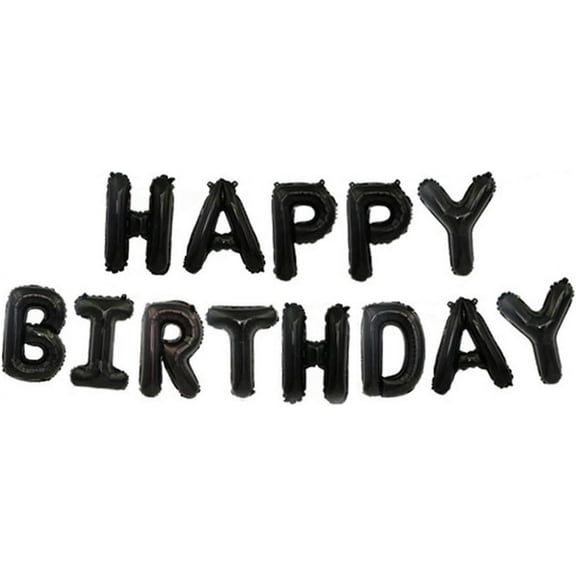 Haobase Happy Birthday Balloons Banner, 16 inch Aluminum Foil Letters Birthday Sign for Birthday Party Decoration