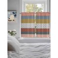 thumbnail image 4 of Kitchen Curtains 54 Inches length, Boho Geometric Window Treatment Curtain Drapes, Bohemian Stripes Aztec Tribe Vintage Decorative Window Curtains for Bedroom Cafe, 52"x54", 2 Panels, 4 of 7