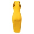 thumbnail image 3 of FashionMille Women Slim Fit Round Scoop Neck Casual Racerback Tank Summer Bodycon Midi Dress, 3 of 5