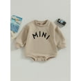 thumbnail image 2 of Bagilaanoe Newborn Baby Girl Boy Oversized Romper Sweatshirt Long Sleeve Bodysuits Letter Print Pullover 3M 6M 12M 18M Infant Casual Tee Tops, 2 of 9