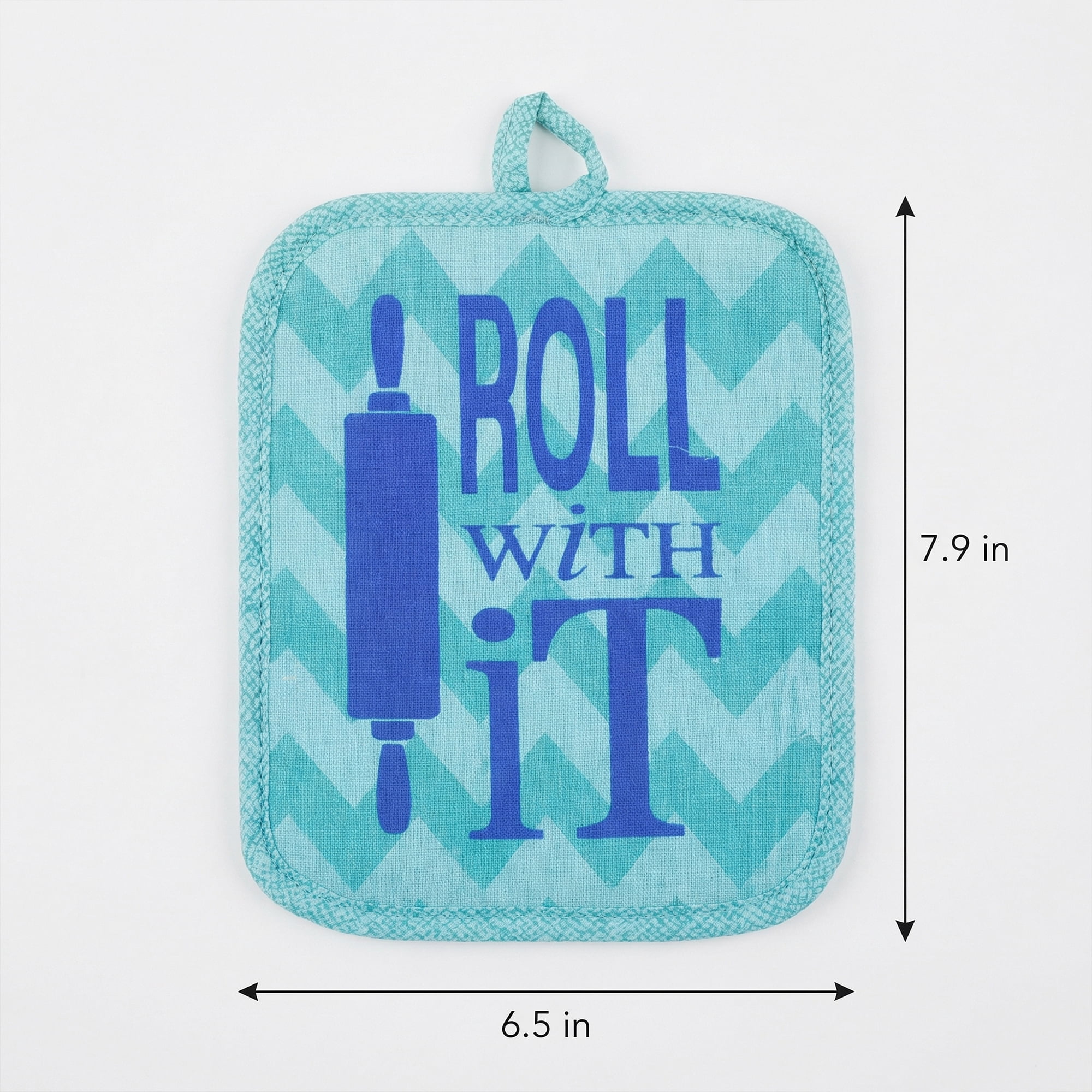 Unique Bargains 2 Pcs Pot Holders, Heat Resistant Trivets for Baking Green 6.5"x7.9"