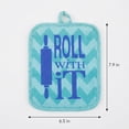 thumbnail image 6 of REGALWOVEN 2 Pcs Pot Holders, Heat Resistant Trivets, Non-Slip Hot Pads for Countertops, Oven Pot Holders for Cooking, Baking, and BBQ Green 6.5x7.9inch, 6 of 6