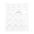 thumbnail image 2 of Momihoom Gradient Colorful French Line Nail Art Stickers - 3D Self-Adhesive Tips Guides, Stripe Curved Lines Designs Transfer Decals for DIY Stencil Tools, 2 of 7
