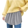 thumbnail image 2 of LOVZFMLL Jupe à Rayures Transparentes Superposée pour Femmes, Demi-Jupon Grande Taille Gris Foncé L, 2 of 9