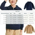 thumbnail image 4 of AHTJRT Sweatshirt for Kids Girls Boys Lapel Quarter Zip Long Sleeve Pullover Shirts Fall Spring Outdoor Sports Active Golf Athletic Tee Shirts Navy 3-4 Years, 4 of 9