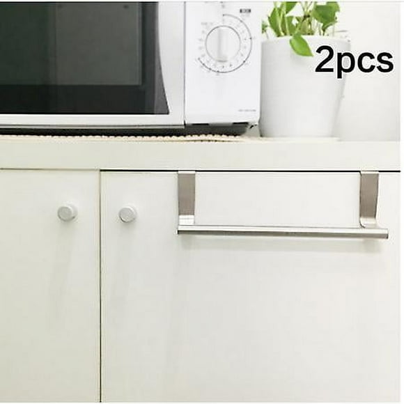 Luniquz 2 9" long stainless steel towel rails above the kitchen