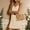 Beige, variant on Women's V Neck Gingham Spaghetti Strap Mini Dress, Plaid Flared A-Line Summer Casual Short Dress Blue M(M)