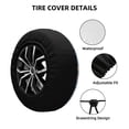 thumbnail image 2 of Pofeuu Rose Flowers Print Spare Tire Wheel Cover for Car Truck SUV Camper Universal Fit Spare Tire Cover RV Spare Tire Covers-17 inch, 2 of 6