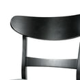 thumbnail image 3 of GDF Studio Isador Mid Century Modern Fabric Upholstered Wood Dining Chairs, Set of 2, Light Gray and Matte Black, 3 of 7