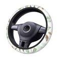 thumbnail image 5 of YFYANG Universal Elastic Watercolor Plant Leaves Car Steering Wheel Cover, Non-Slip Sweat Absorbent, 5 of 8