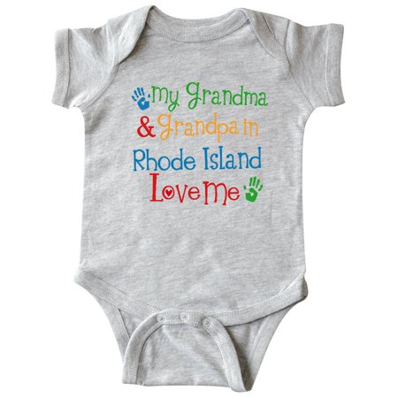 

Inktastic Rhode island Grandma Loves Me Gift Baby Boy or Baby Girl Bodysuit