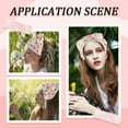 thumbnail image 5 of 1 pc Cotton Knitted Triangle Headscarf for Summer Travel hotography Crochet Hairband. Pink 500x250x2mm, 5 of 9