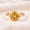 Rose Plated, variant on Round Cut Citrine Bezel Band Ring, 925 Sterling Silver Yellow Gold Plated Proposal Ring, November Birthstone Trendy Jewelry, Gift Jewelry for Her