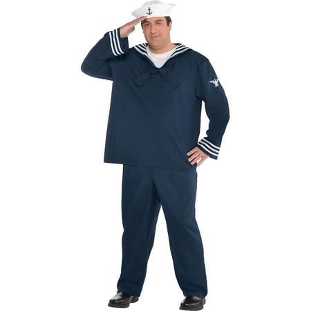 Out to Sea Sailor Halloween Costume for Men, Plus Size