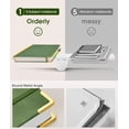 thumbnail image 3 of Hardcover Spiral Notebook - 300 Pages Leather 5 Subject Journal with Removable Dividers, 8"x10" for Work and Office (Green), 3 of 6