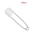 thumbnail image 1 of SHSLING 100pcs-Baby Safety Pins, 53mm, White, 1 of 4