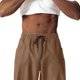 thumbnail image 5 of Pantalones de trabajo para hombre, de color liso, con cordón, cintura elástica y múltiples bolsillos, 5 of 6