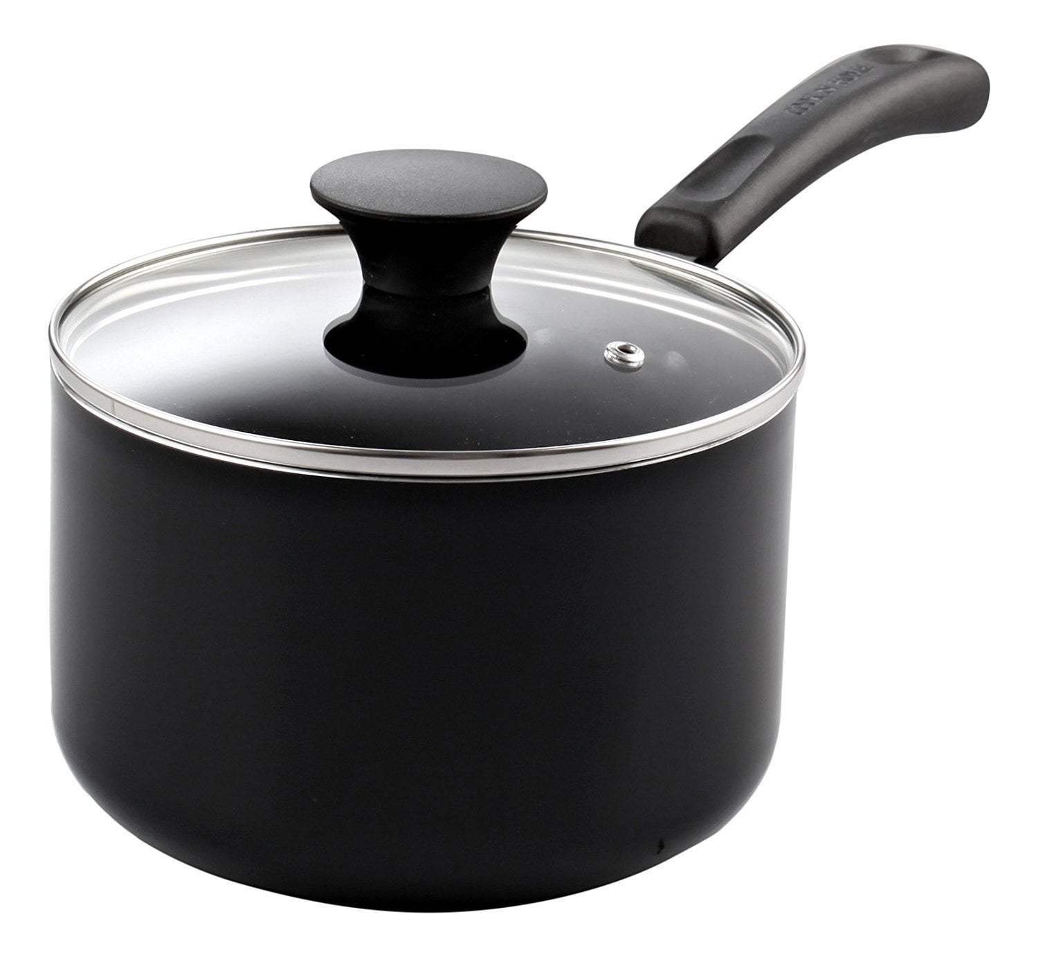 Cook N Home 02582 Nonstick Saucepan, 2 quart, Black