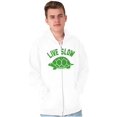 thumbnail image 5 of Live Slow Turtle Tortoise Animals Zip Up Hoodie Men's Women's Brisco Brands S, 5 of 6