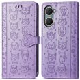 thumbnail image 2 of Funda Cartera FOXDOCK para Vivo Y18i , Flip PU con Relieve de Gatos y Perros, Tarjetero y Soporte, 2 of 6