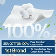 thumbnail image 4 of Winner Face Towels, 100% USA Cotton Facial Towel , Makeup Remover Wipes, Dry/Wet Use, Face Towelettes Disposable, Unscented Cotton Tissues for Sensitive Skin, Facial Cleansing, Nursing, , 7.87" x 7.8, 4 of 10