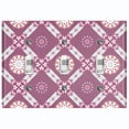 thumbnail image 1 of Metal Light Switch Plate Cover Mandala Purple Floral Pattern Damask MDL111, 1 of 1