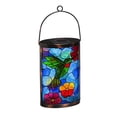 thumbnail image 2 of Evergreen Solar Lantern, Tiffany Inspired Hummingbird, 6'' x 3.8'' x 14.8'' inches., 2 of 2