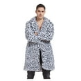 thumbnail image 3 of Christmas Clearance! ZVNAΖH Mens Warm Leopard Faux Fur Coats Jacket Long Luxury Overwear Parka Cardigans, 3 of 9