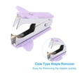 thumbnail image 5 of Uxcell Desk Stapler Set with Staples, Claw Portable Staple Remover Effortless Stapler, Purple, 5 of 6