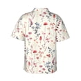 thumbnail image 3 of Daiia Wildflower Watercolor 3 Hawaiian Shirt for Men Gentle Cotton Regular Short Sleeve Casual-Small, 3 of 9