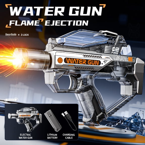 Automatic Water Blaster, High Speed Water Shooter with Continuous Stream, Self Priming Refill System, Large Capacity Summer Outdoor Sprayer, Portable Water Toy for Pool and Backyard