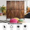 thumbnail image 4 of Costway 4Panels Folding Wooden Divider W/ V-shaped Design 5.6Ft Tall Brown, 4 of 10