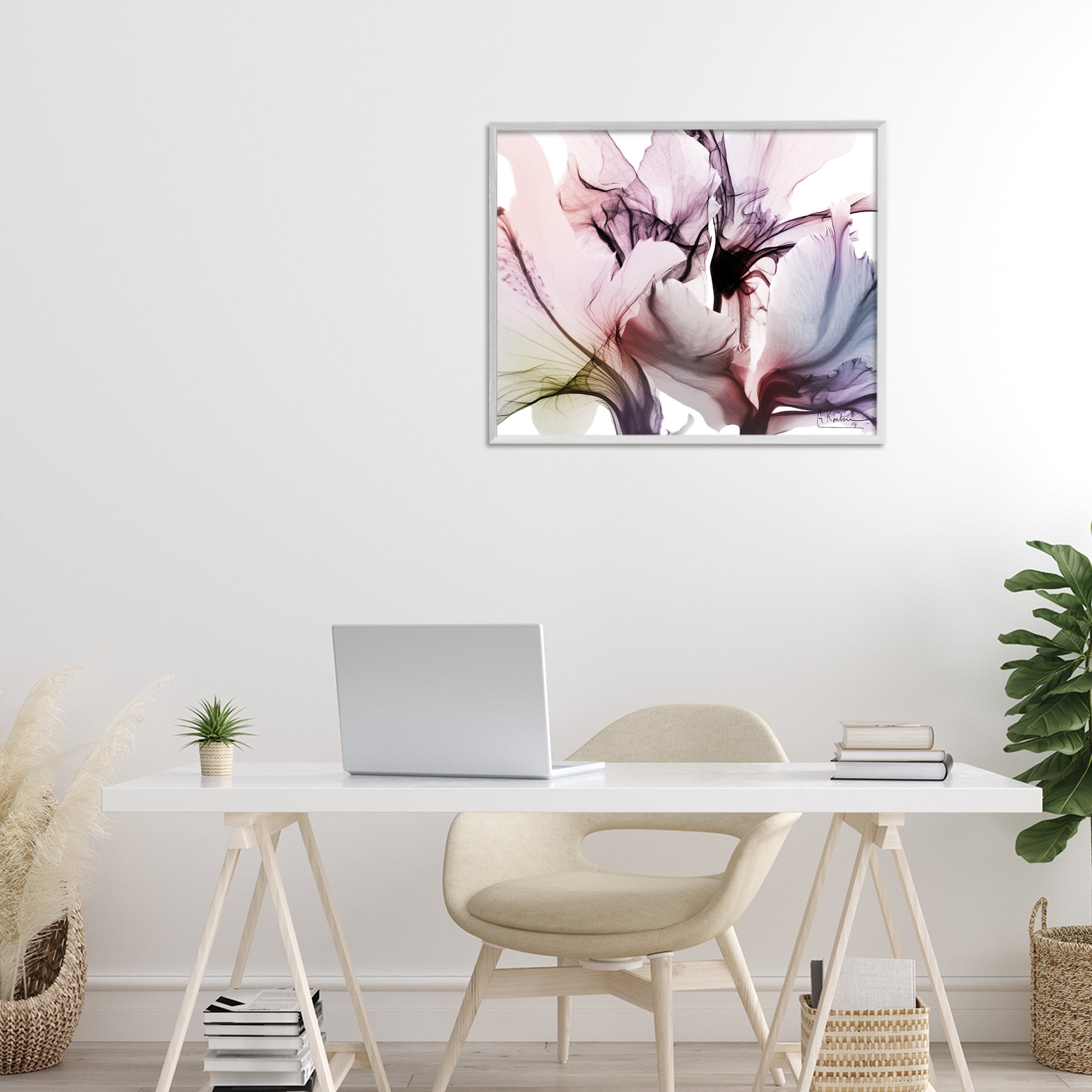 Stupell Industries Brilliant Song Flower Petals White Framed Giclee Art, design by Albert Koetsier
