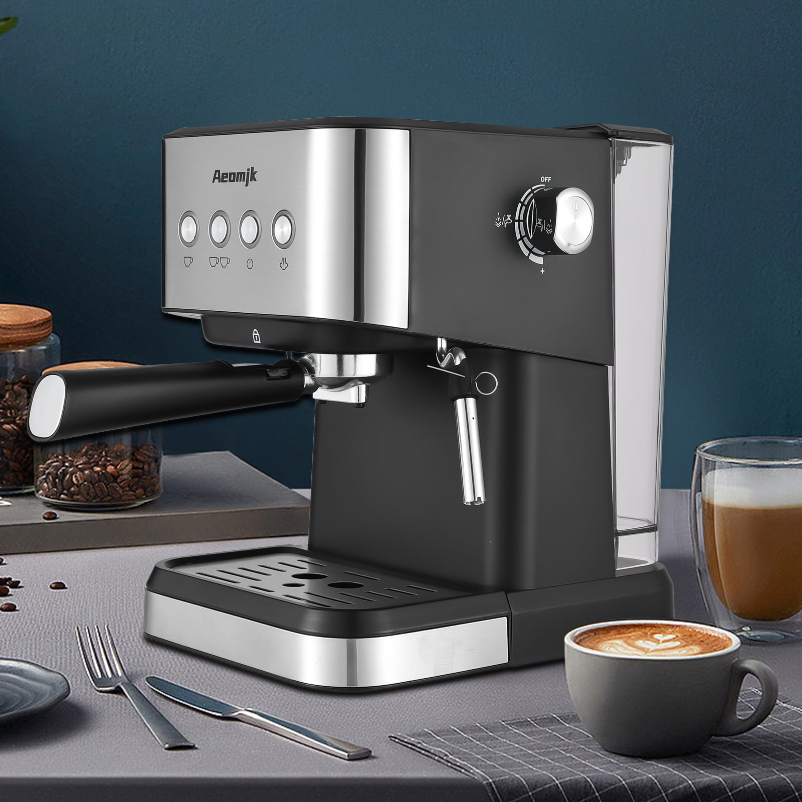 Coffee Maker,1.5l Water /coffee Water /coffee Spoon / 1.5l Water Wand / 15 Bar Espresso Bar Espresso 1050w Coffee Maker Wand / 1.5l Coffee With Cappuccino/la Buzhi Siuke Dsfen
