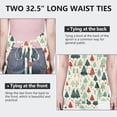 thumbnail image 6 of Beige Christmas Tree Apron-Garden Aprons for Women with Pockets-Cotton Linen Waterproof Kitchen Cooking Gardening Aprons Adjustable for Kitchen,Cooking,BBQ and Salon 32"x27", 6 of 7