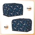 thumbnail image 2 of KLL Space Dinosaur Print 2 Slice Toaster Dust Covers Kitchen Small Appliance Cover with 2 Pockets,Can hold Jam Spreader Knife & Toaster Tongs (11.4 x 7.9 x 7.5), 2 of 6