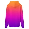 thumbnail image 5 of XPMWRP Women's Gradient Color Drawstring Hoodies Sweatshirt Long Sleeve Winter Warm Loose Comfortable Pullover with Pockets Pink XXL, 5 of 5